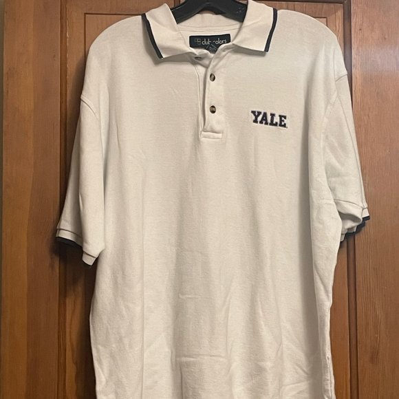 Club Colors XL Yale Embroidered White Polo Shirt - Excellent Condition! - Picture 1 of 4